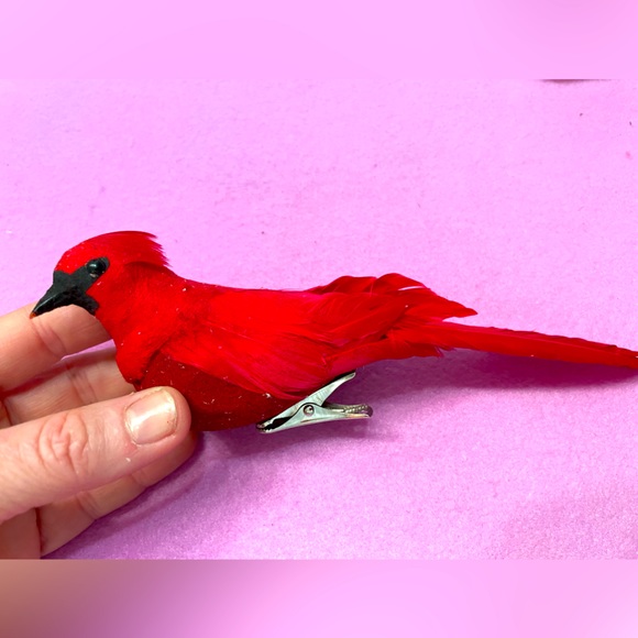 RAZ Imports - Red Cardinal Bird Set Of 2 Christmas ornament decor clip on tree - Picture 11 of 11